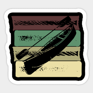 Canoeing Vintaje Retro Paddling Sea Lake Sticker